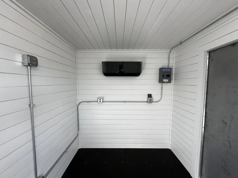 20ft 20’ Slate Gray Shiplap 120V Shipping Container Office Mini Split