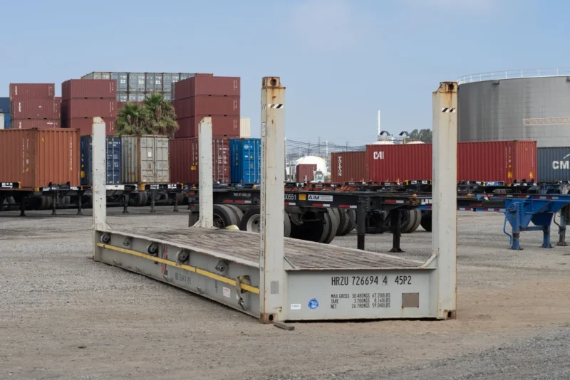20-foot Flat Rack Shipping Container – Cargo-worthy