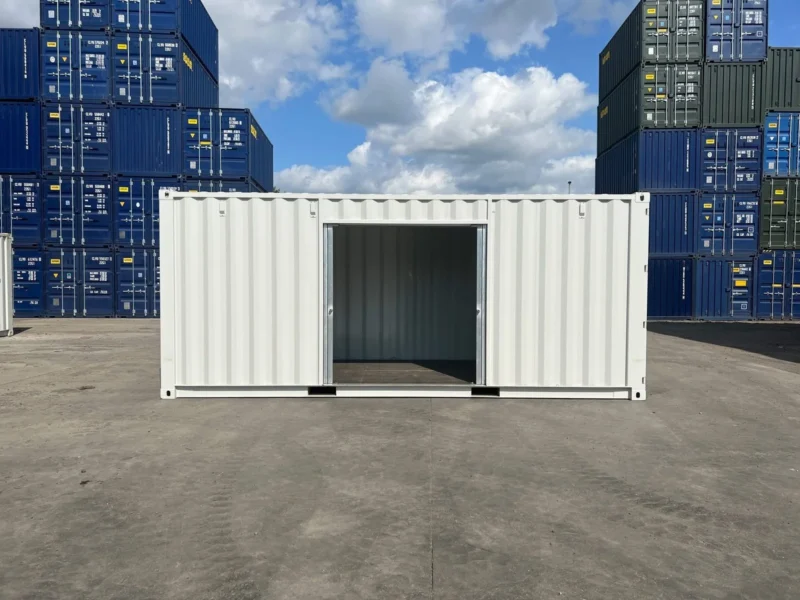 20ft Custom Shipping Container – Roller Shutter RAL 7035 Respray