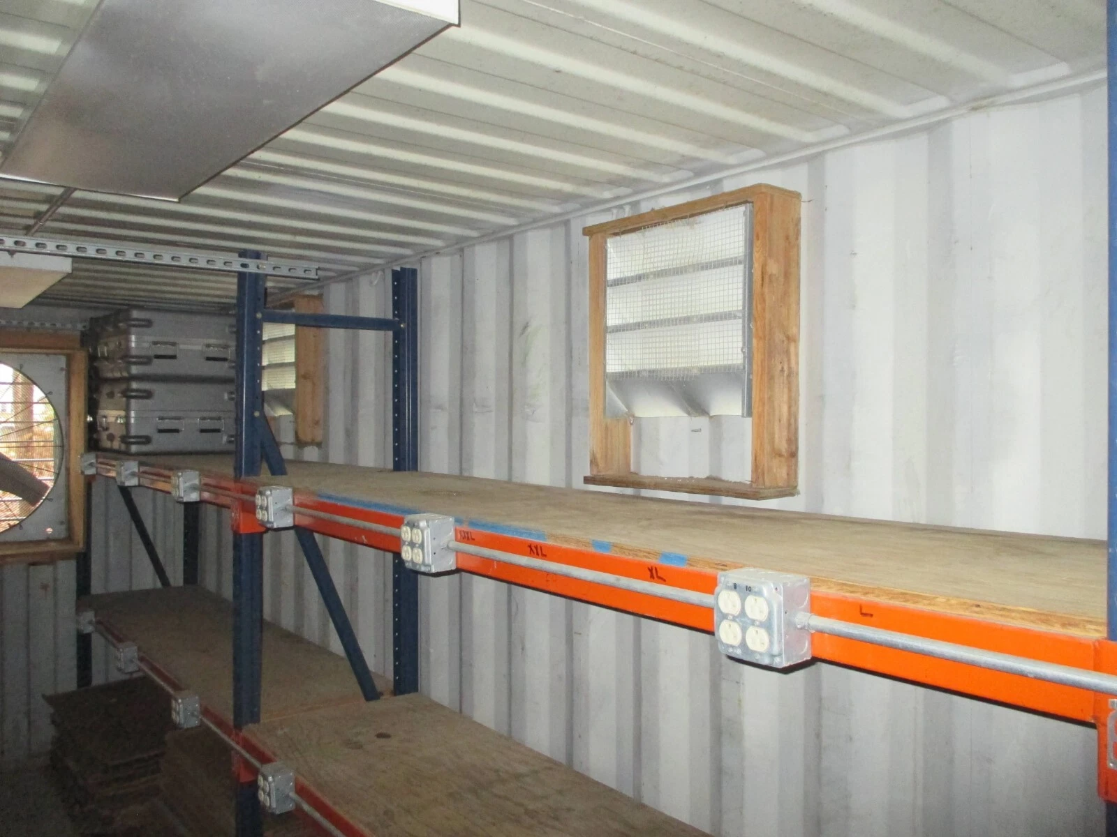 40 ft Container Shop – Climate Controlled Office + Inventory Storage / Racking