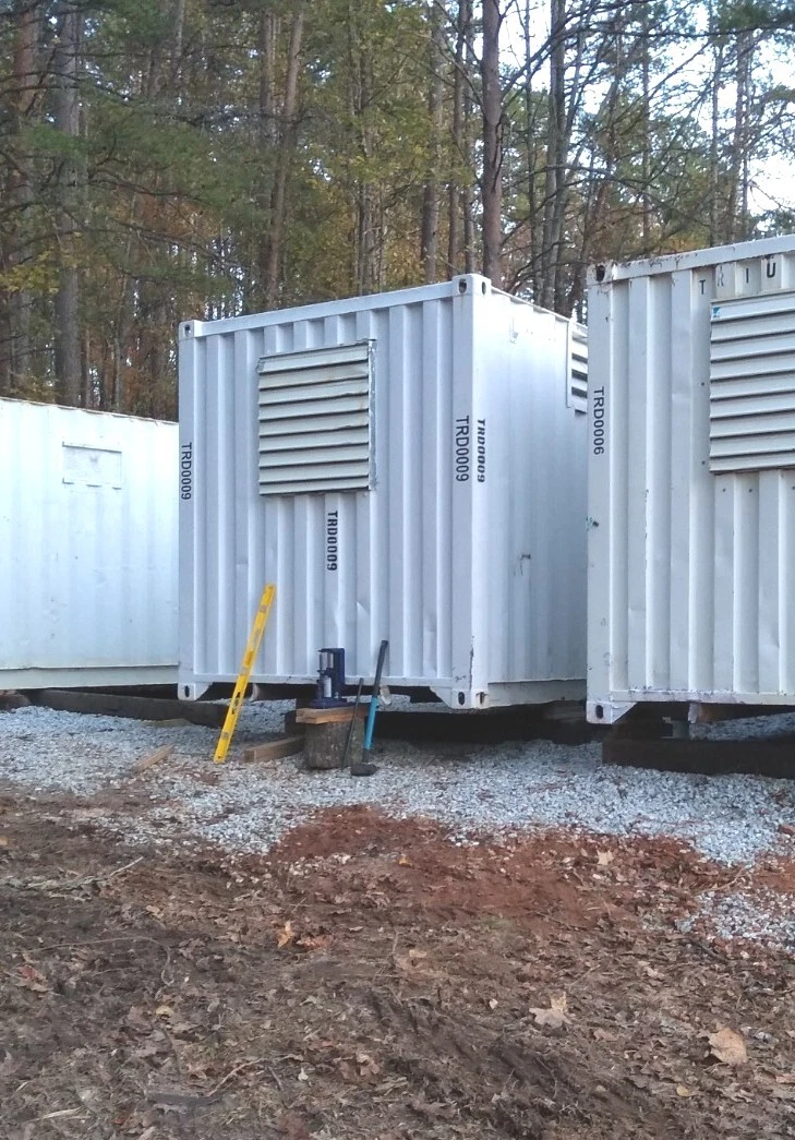 40 ft Container Shop – Climate Controlled Office + Inventory Storage / Racking