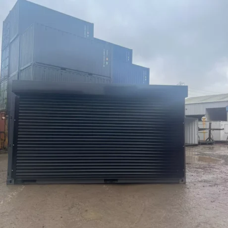 Shipping Container with Electrified Full Roll Up Side Opening