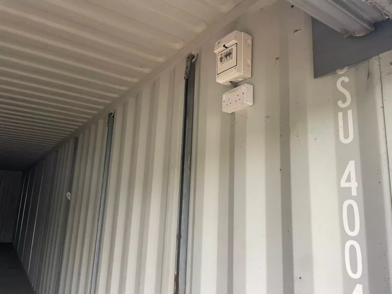 40/8 Shipping Container with Rollup and electrics and lights