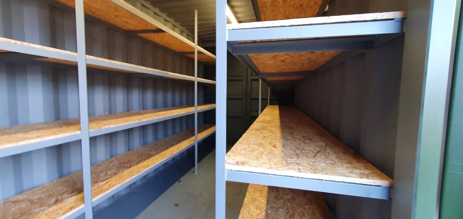 20 x 8Ft 9ft 6 high cube Container, With Anti Condensation, Lighting & Shelving.