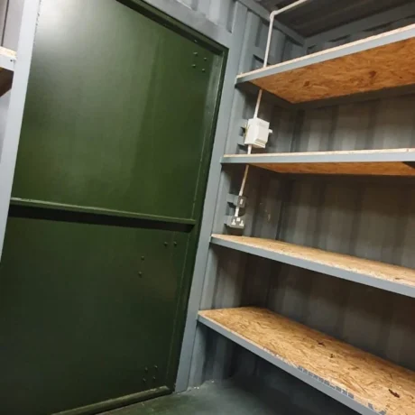 20 x 8Ft 9ft 6 high cube Container, With Anti Condensation, Lighting & Shelving.