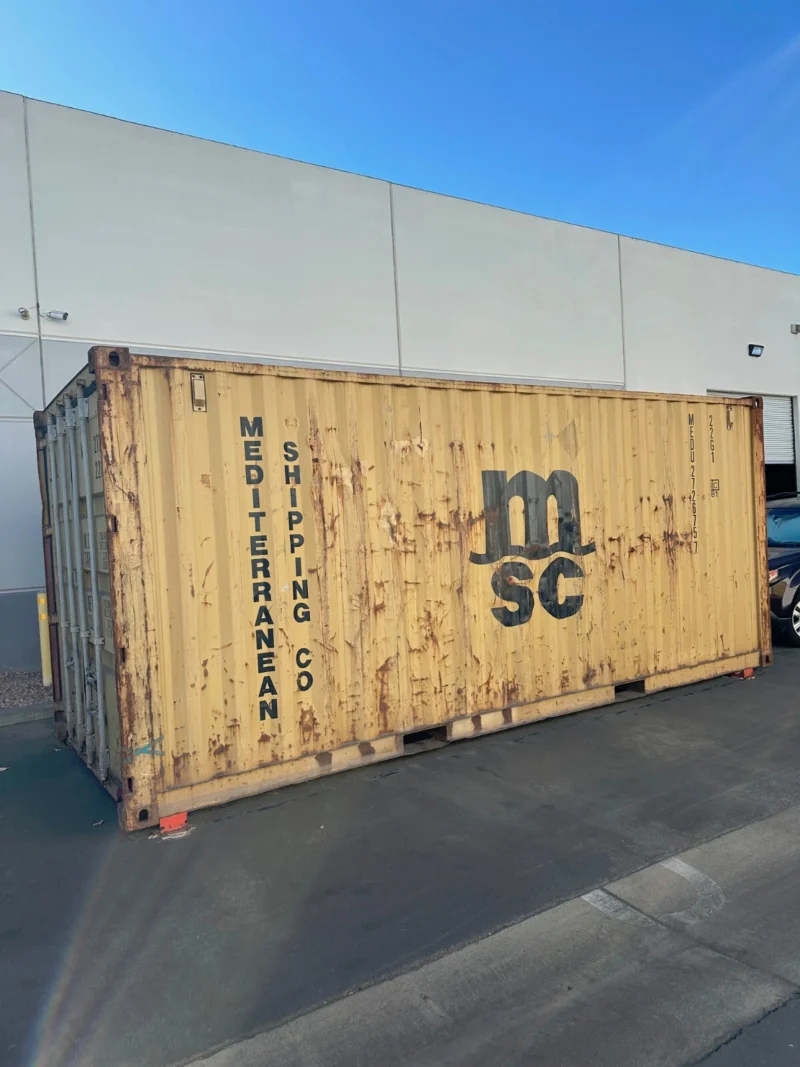 20ft Conex Shipping / Storage Container – Yellow/Gold – Priced to Sell!