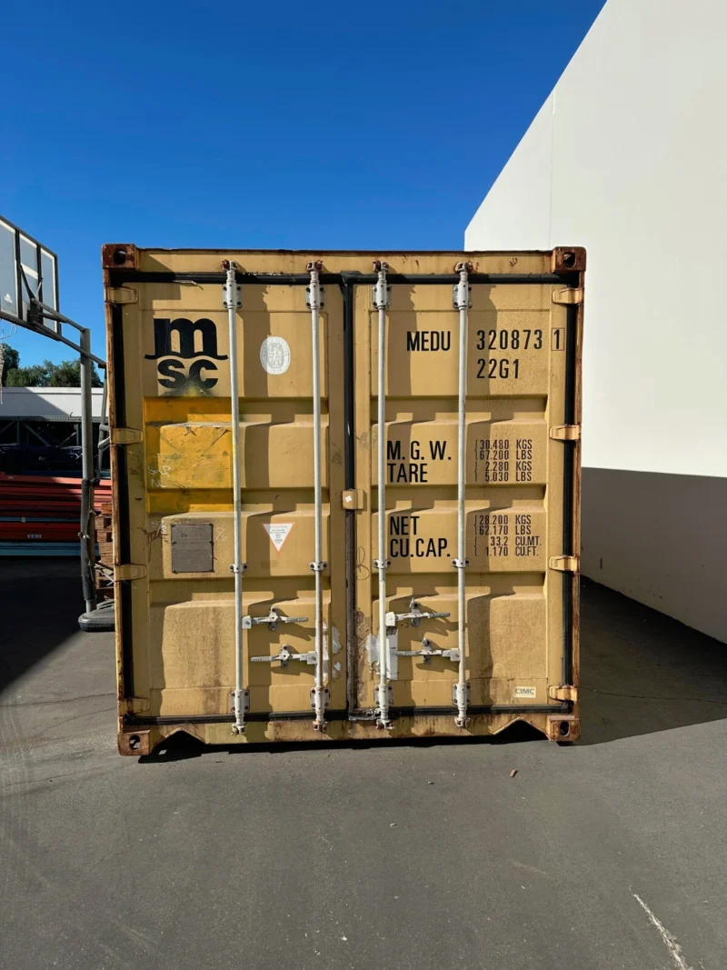 20ft Conex Shipping / Storage Container – Yellow/Gold – Priced to Sell!